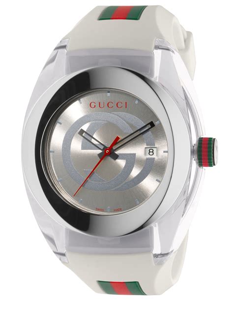 gucci sport watch white|Gucci stainless steel watch price.